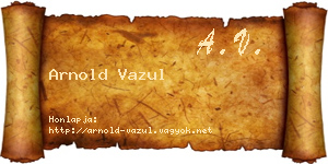 Arnold Vazul névjegykártya